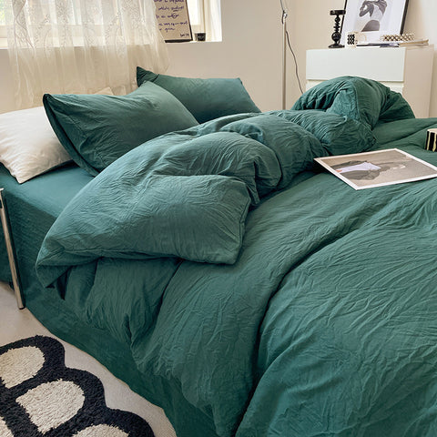 Washed Cotton Bedding Set (4PCS)