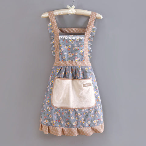 Floral Cotton Kitchen Apron
