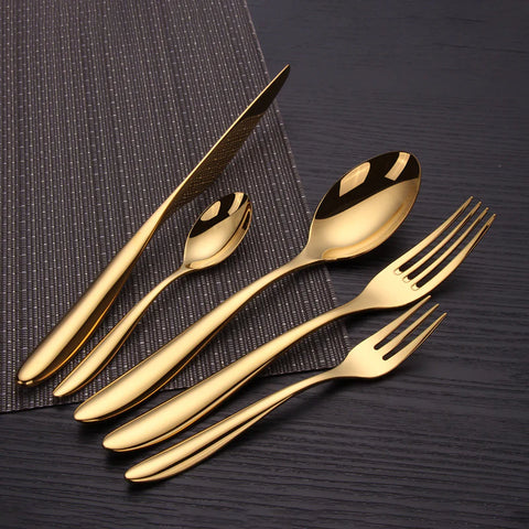 Valente Gold Cutlery Set