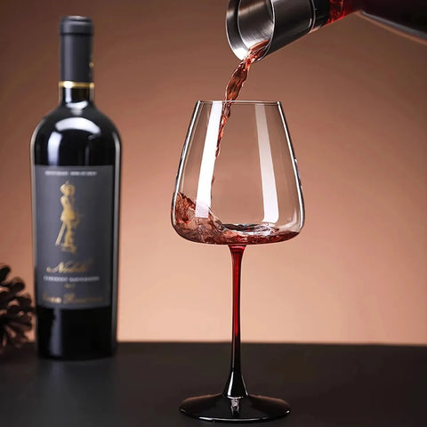 Ruby Stem Burgundy Wine Glass
