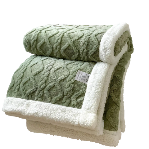 Sherpa Fleece Throw Blanket