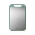 Green framed stainless steel cutting board