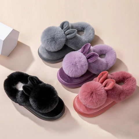 Cozy Plush Rabbit Slippers