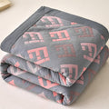 Close-up texture of jacquard woven breathable quilt fabric