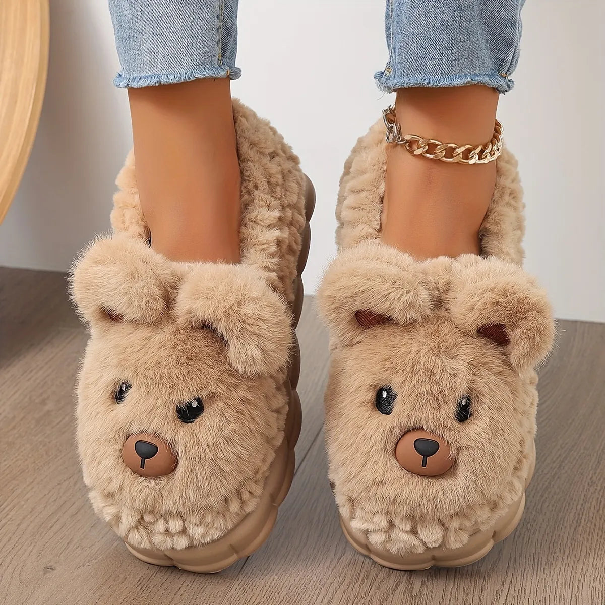 KOALA PLUSH DEEP-HEEL SLIPPERS