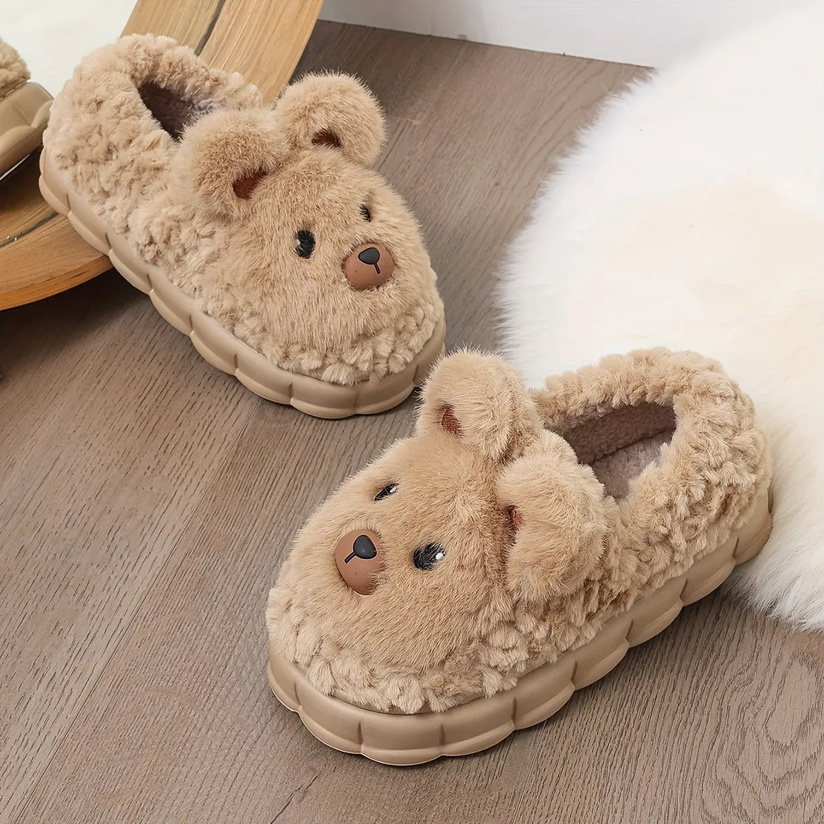 KOALA PLUSH DEEP-HEEL SLIPPERS