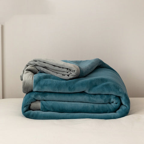 Kumo Harmony Blanket in Blue Gray neatly folded – Japanese Milk Velvet Tradition
