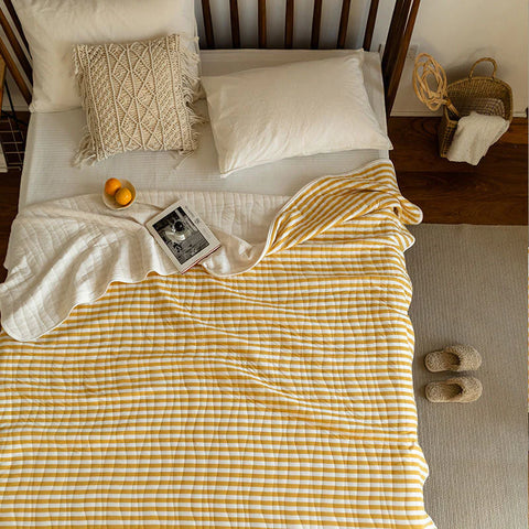 Striped Cotton Quilt - Japanese Inspired