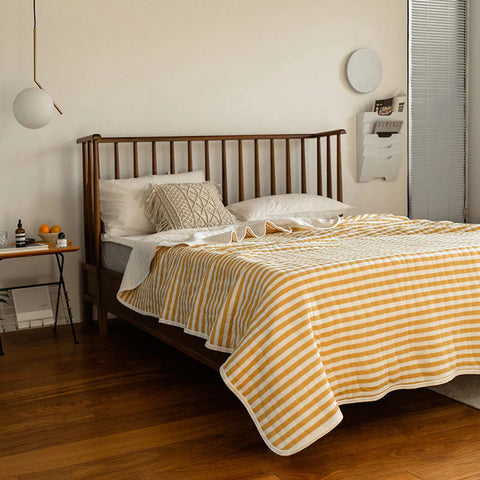 Striped Cotton Quilt - Japanese Inspired