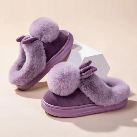 Cozy Plush Rabbit Slippers
