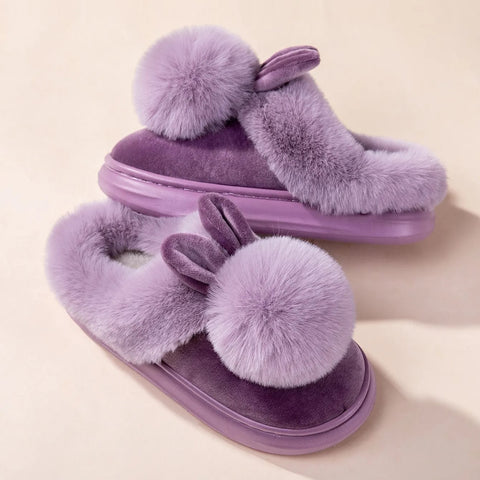 Cozy Plush Rabbit Slippers