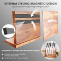 Magnetic knife holder with internal strong magnet design shown in diagram
