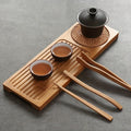 Minimalist bamboo tray with Gongfu tea tools