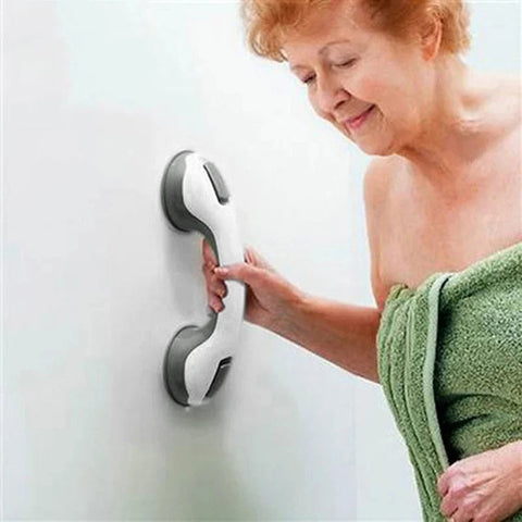 Portable bathtub grab bar with non-slip surface for elderly support

