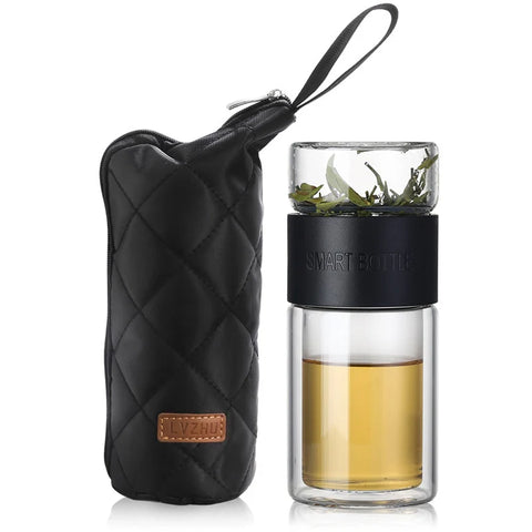 Tea Infuser Bottle - Double Wall Glass