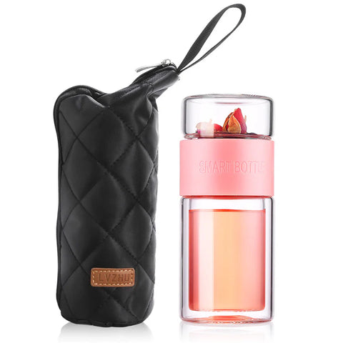 Tea Infuser Bottle - Double Wall Glass