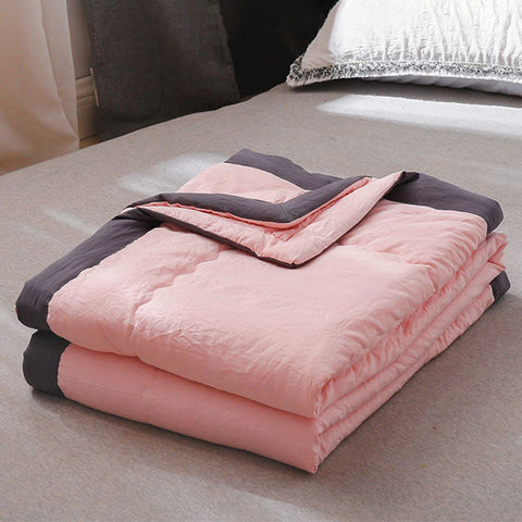 Cotton Quilt Blanket - Solid Color Bedding