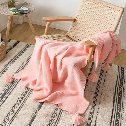 Golden Mustard Knit Throw Blanket