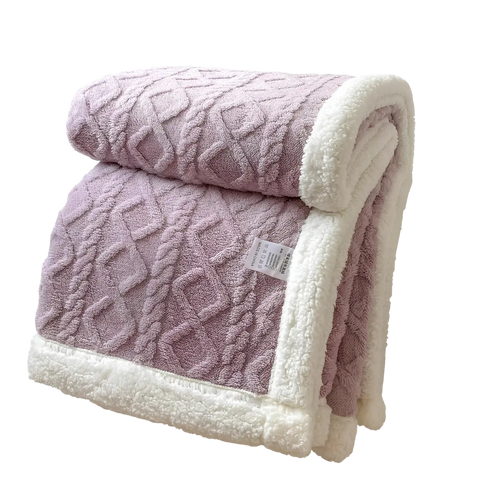 Sherpa Fleece Throw Blanket