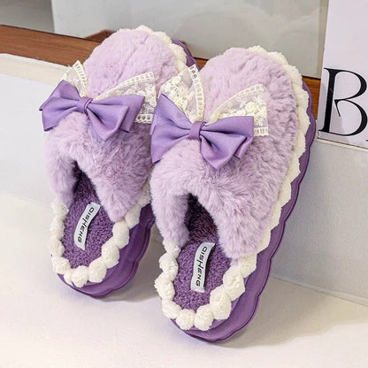 LILOU VINTAGE BOW SLIPPERS