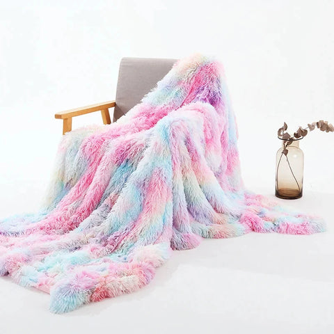 Tie Dye Fluffy Throw Blanket