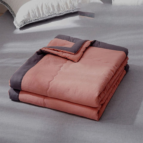 Cotton Quilt Blanket - Solid Color Bedding