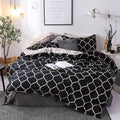 Black and Beige Reversible Duvet Cover Set – Elegant 3 Piece Bedding Set for Bedroom