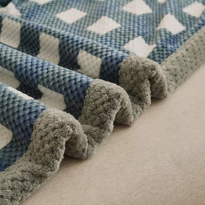 KINOKAWA PLAID PLUSH BLANKET