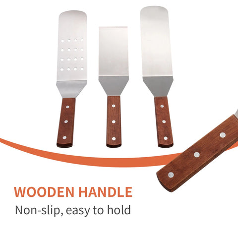 Stainless Steel Kitchen Spatula Wood Handle