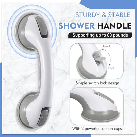 Portable bathtub grab bar with non-slip surface for elderly support


