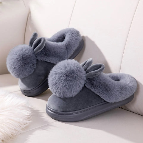 Cozy Plush Rabbit Slippers
