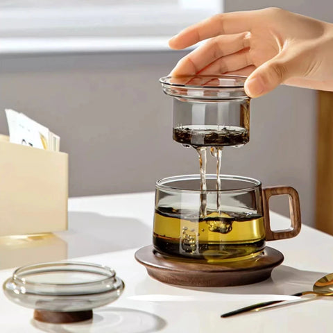 Borosilicate Glass Tea Infuser Mug