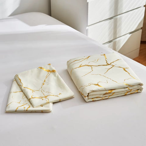 Marble Duvet Cover Set - Soft, Modern & Washable