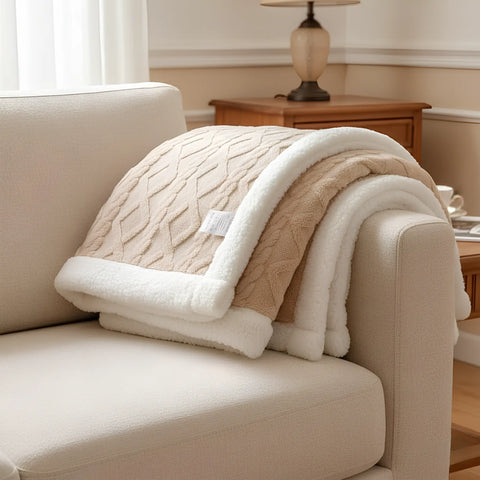 Sherpa Fleece Throw Blanket