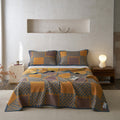 Modern bedroom featuring vintage-style breathable cotton quilt