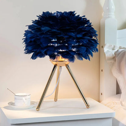 FLORIENNE FEATHER TABLE LAMP