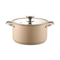 Wide beige pot with stainless lid from Maison cookware collection