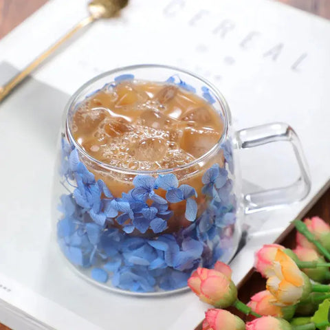 Floral Insulated Borosilicate Glass Mug